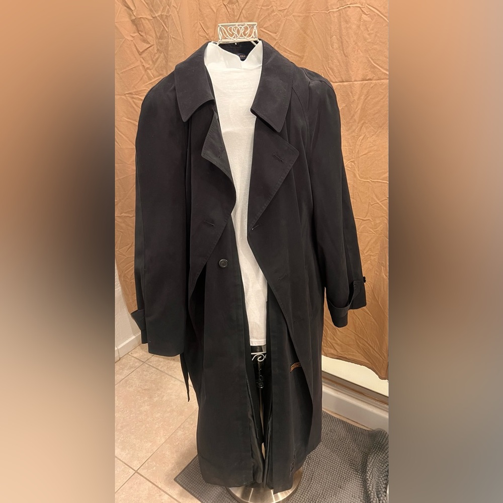 Black Ralph Lauren Chaps trench coat.